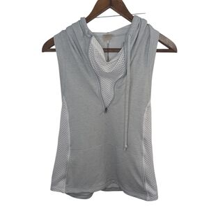 Alia Light Gray Sleeveless Hoodie